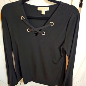 MICHAEL KORS - Small, Waistline Style, Lace-Up Detail, Blouse